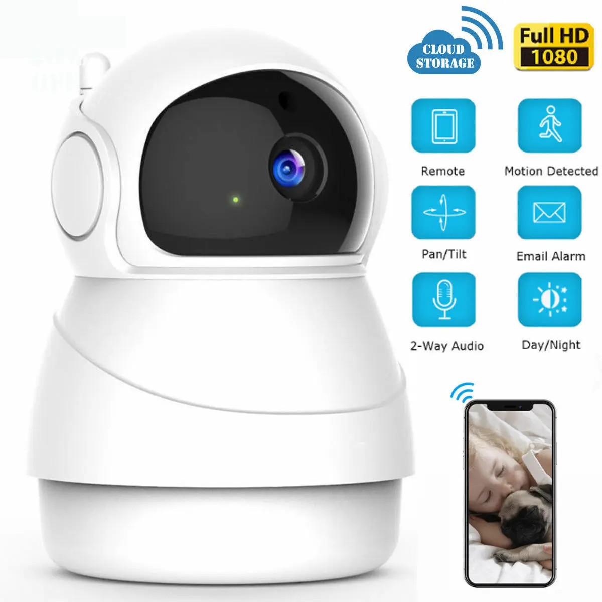 Wifi ip-камера 1080P HD H.264 Wifi 2,0 мегапиксельный беспроводной CCTV безопасности ip-камера двухсторонняя для ребенка для слежки за домашней безопасностью инфракрасная камера