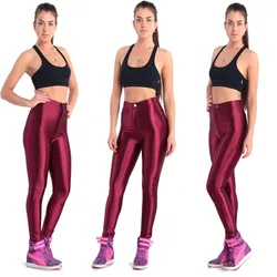 2019 estilo americano calças lápis brilhante disco calças de cintura alta calças femininas leggings