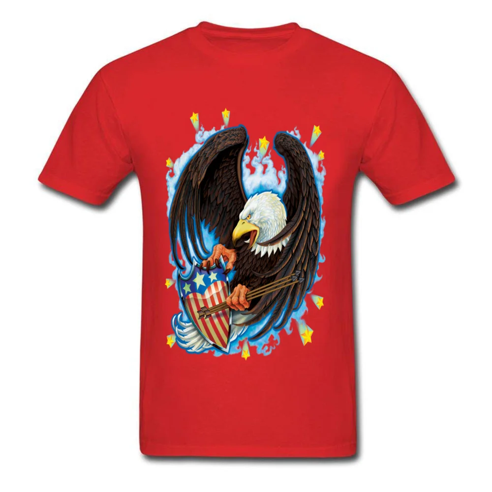 Screaming Eagel T Shirt for Men Street NEW YEAR DAY Tops Tees Short Sleeve Classic Unique Sweatshirts Crew Neck Cotton Fabric Screaming Eagel red