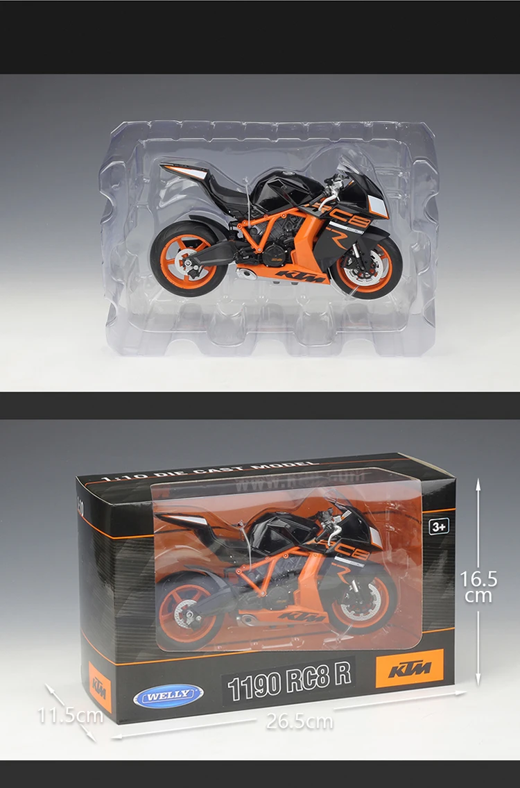 WELLY 1:10 KTM 1190 RC8 R Motorcycle 