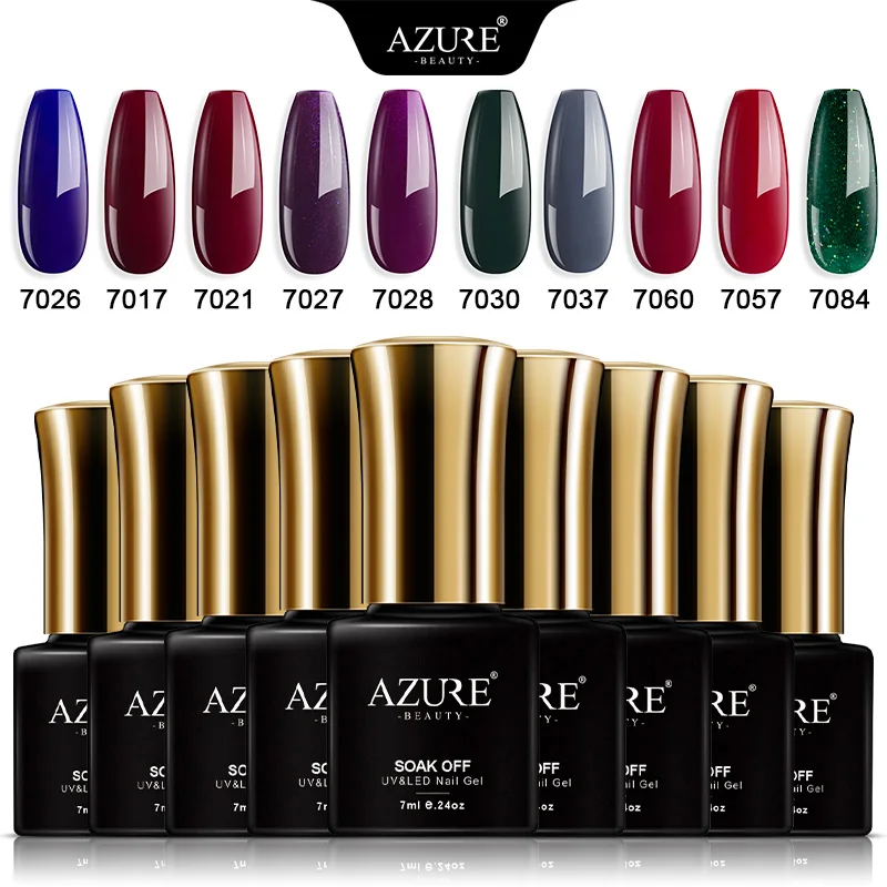 Azure beauty 10 шт./лот набор гелей для ногтей впитывающий Полупостоянный стойкий