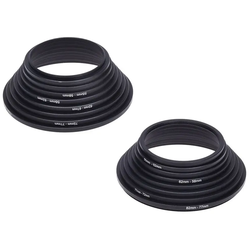 

8x Step Up + 8x Step Down Ring Filter UV CPL Set 49 52 55 58 62 72 77 82mm Stepping Adapter 49-82mm 82-49mm for Nikon Canon DC14