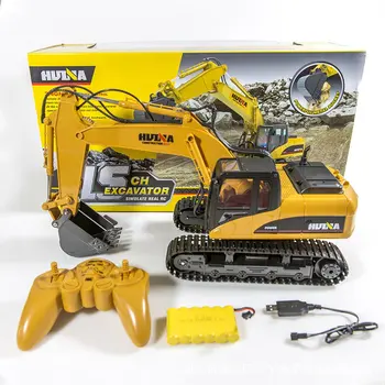 

RC Truck Excavator 15CH 1:14 Construction Digger Wireless Bulldozer+Remote Control Alloy Excavator Birthday Gift