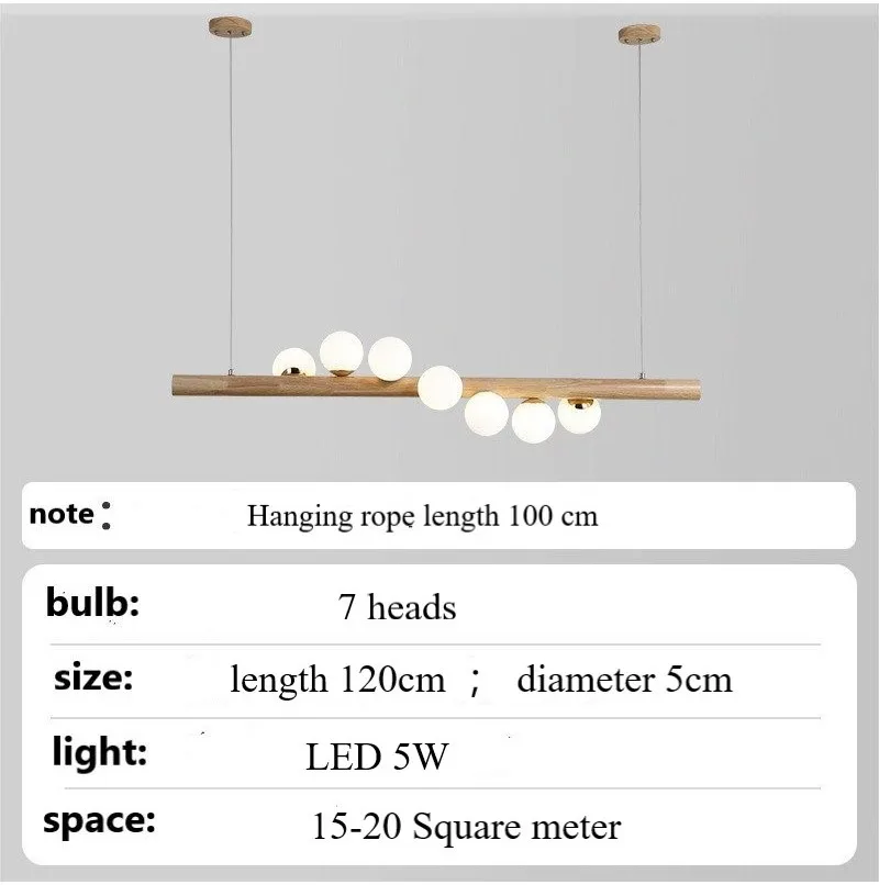 Подвесной светильник в скандинавском стиле, для ресторана, столовой, кухни, подвесной светильник, для гостиной, стеклянный шар, подвесной светильник, современный декор, светильники - Цвет корпуса: 7 heads