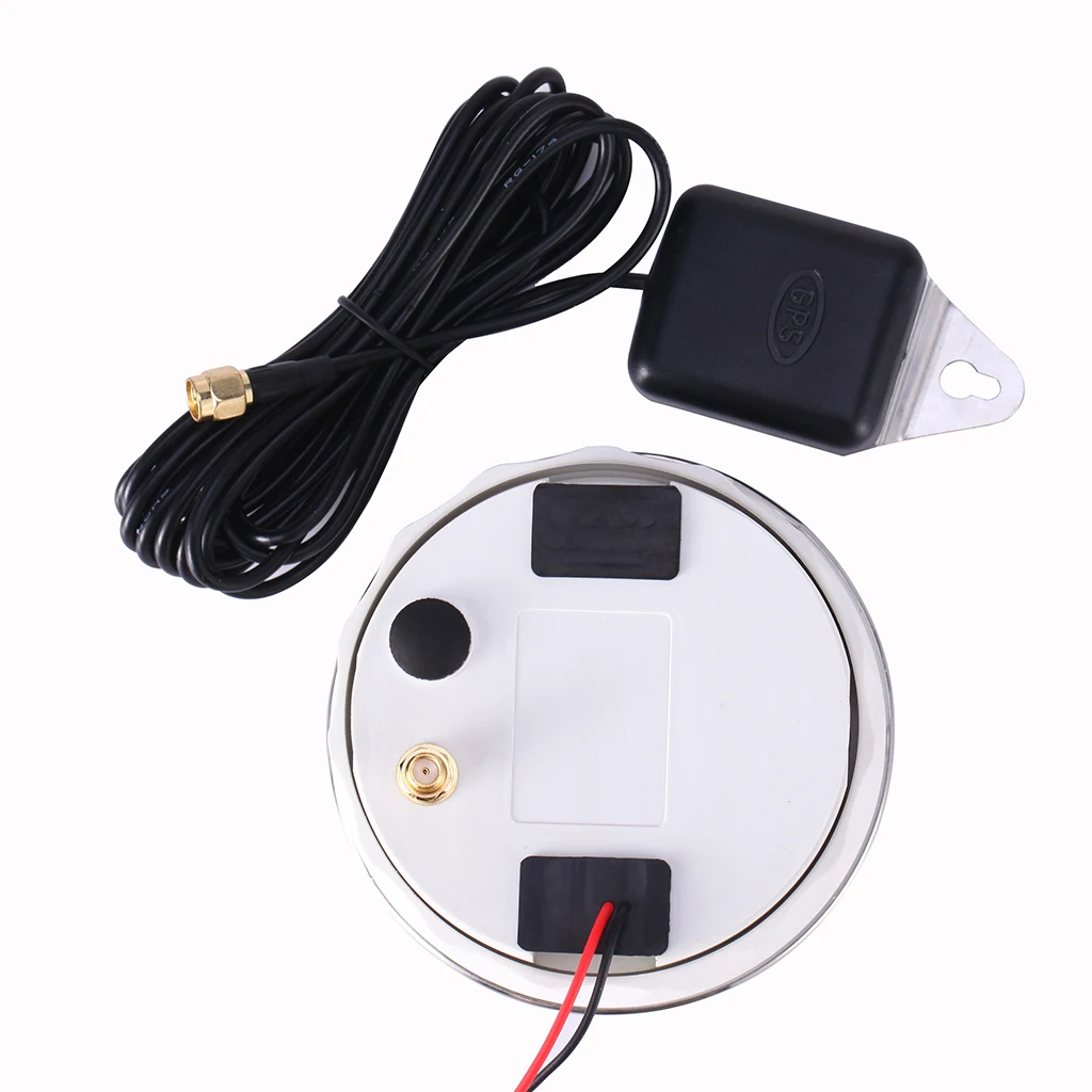 Marine Car Digital GPS Speedometer Gauge 0-120 km/h 85mm 316L Black