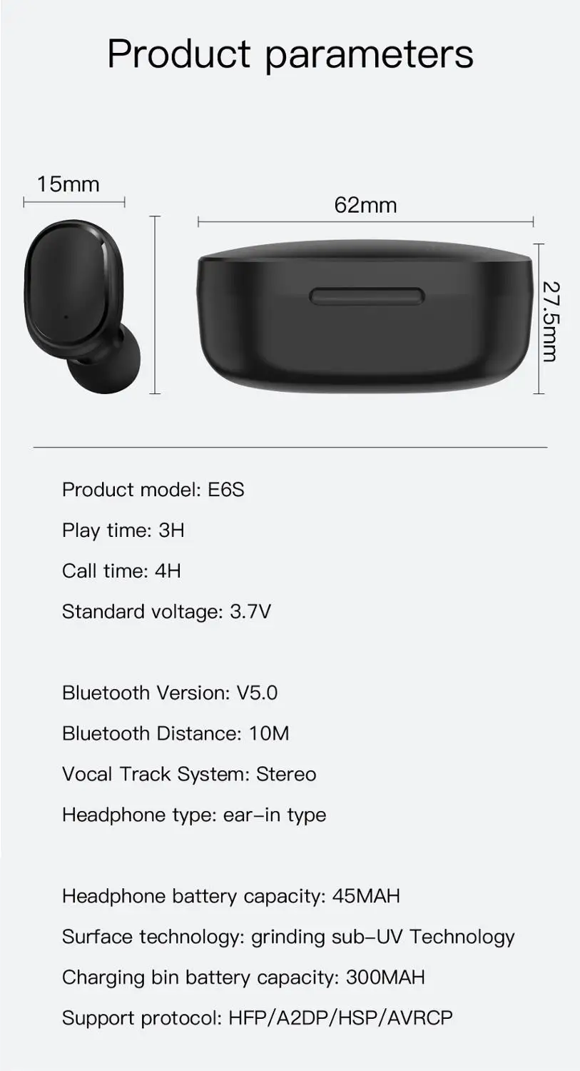 Новинка A6S/A6X популярная модель M1 с цифровым дисплеем E6S Bluetooth Водонепроницаемая гарнитура беспроводное движение в ухо
