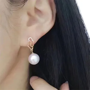 

DIY Pearl Stud Earrings Holder S925 Sterling Silver Earrings Settings Women DIY Earrings Jewelry Findings