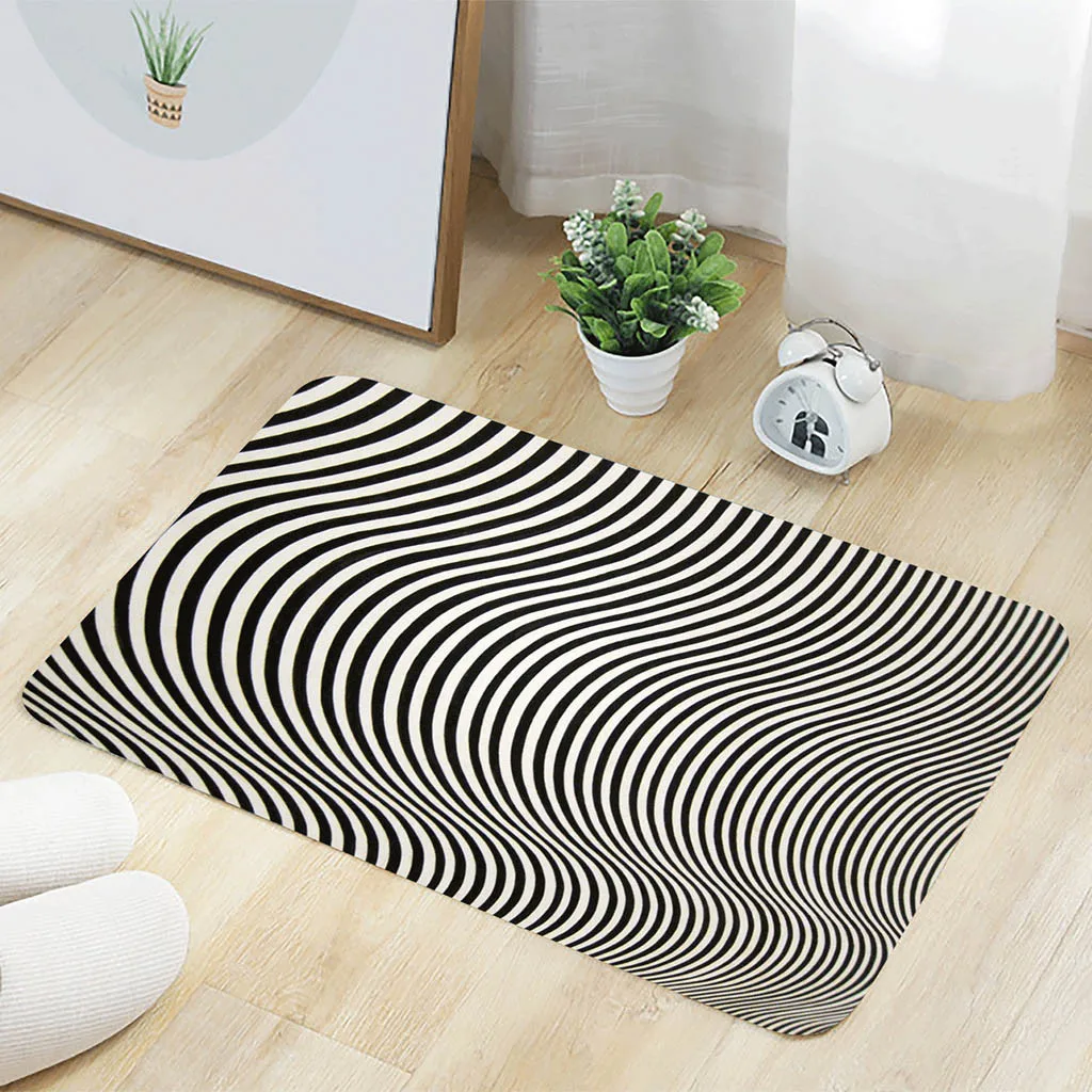 C Ouneed Нескользящие коврики креативные геометрические видения ковры кухня tapis salle de bain домашние декорации Прямая поставка 40*60 см - Цвет: C