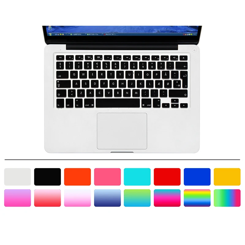 Силиконовый чехол-клавиатура Danmark для Apple Macbook Air 11,", наклейка на клавиатуру, пленка для США, использование клавиатуры