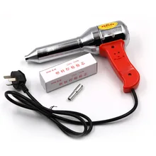 Промышленный горячий воздушный пистолет 700 Вт, регулируемый высокотемпературный сварочный медный сердечник двигателя из углеродистой стали, круглая насадка 220 В, горячий воздушный пистолет