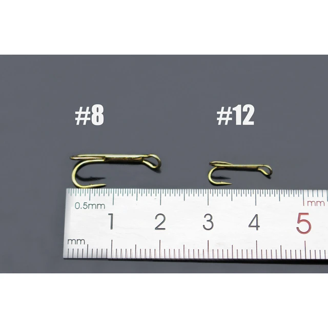 Tigofly 20 pcs/lot Double Hook Fly Tying Hooks Strong Double Claws Salmon  Trout Fly Fishing