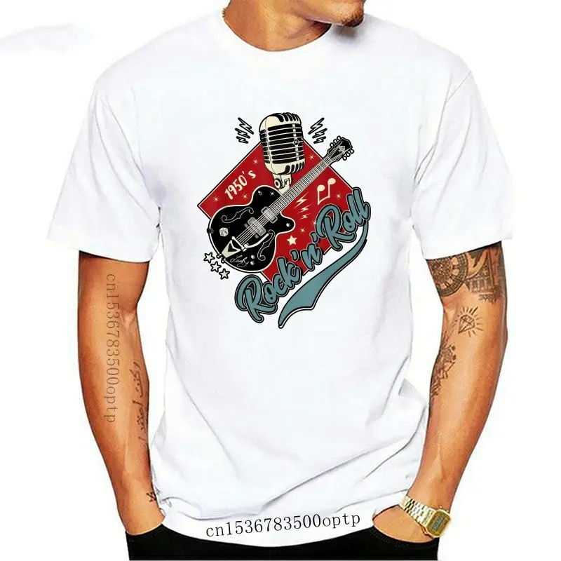 Ropa Rockabilly de los 50 para hombre, camisas informales de marca