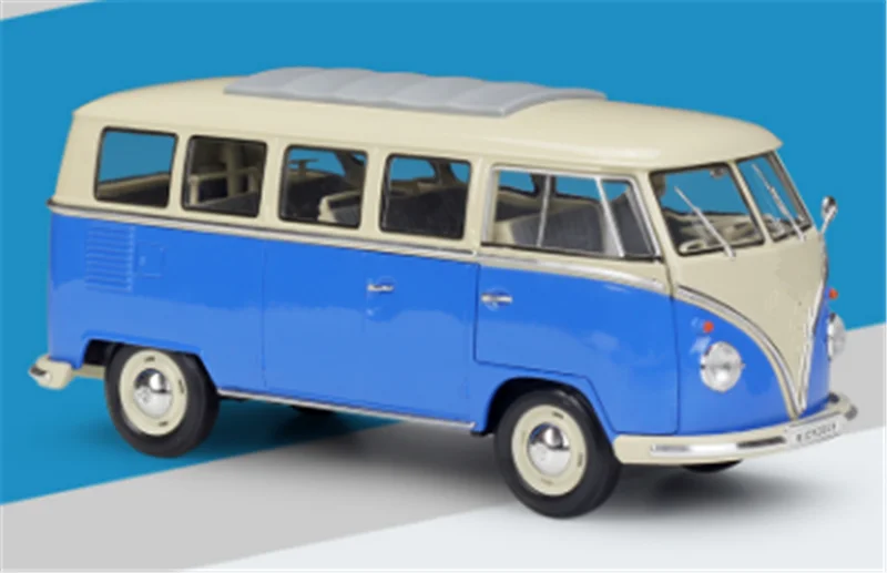 Коллекция 1:18 Масштаб 24 см T1 автобус фургон модель автомобиля литой Сплав Классический Автомобиль Моделирование автомобиля дисплей для детей и взрослых
