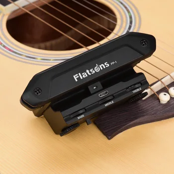 

Flatsons FP-1 Multi-functional Acoustic Guitar Sound Hole Pickup with Volume/Bass/Middle/Treble Controls Phase Switch