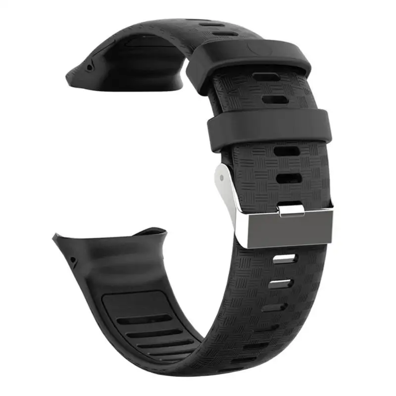 Силиконовый ремешок для наручных часов из нержавеющей стали, ремешок для браслета, ремешок для смарт-часов Polar Vantage V, сменный ремешок для часов - Цвет: Black