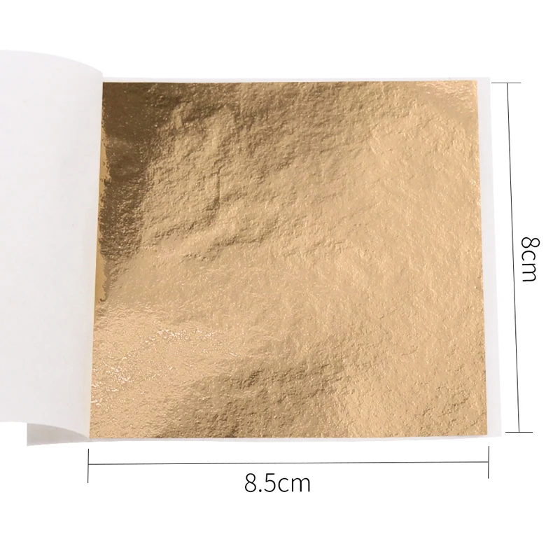 Imitation Foil Paper Foil Paper 50pcs/10 Rose Gold Leaf Imitation Gold Sliver Red Foil Papers 8x8.5cm