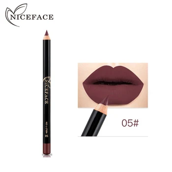 

1 Pcs Sexy Red Matte Lip Stick Lipliner Lip Liner Pencil Matt Nude Lipsliner Pen Set Beauty Makeup Tool Cosmetic For Lips LP05