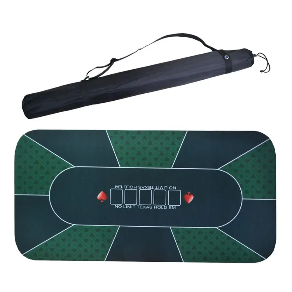 Poker Table Pad Durable Comfortable Rubber Game Tablecloth Mat With Shoulder Bag | Спорт и развлечения