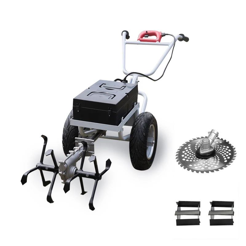 

Electric lawn mower rechargeable hand-pushing rake hoe hoe ripper small household tumbling weeding machine