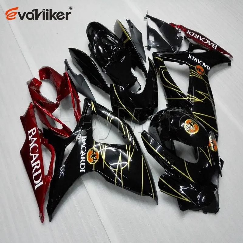 Заказной Пластиковый обтекатель мотоцикла для K6 GSX-R600750 2006-2007 GSXR600 06 07+ винты+ Красный Черный ABS Кузов H2
