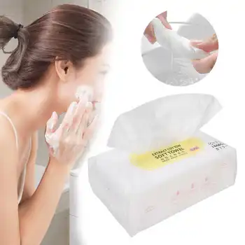 

100pcs Non-Woven Fabric Disposable Face Towel Face Makeup Removal Towel Cleansing Wipes Skin Care Tools