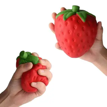 

Kawaii Cute Strawberry Jumbo Soft Foam Stress Relief Toy Scented Slow Rising Squeeze Vent Toy