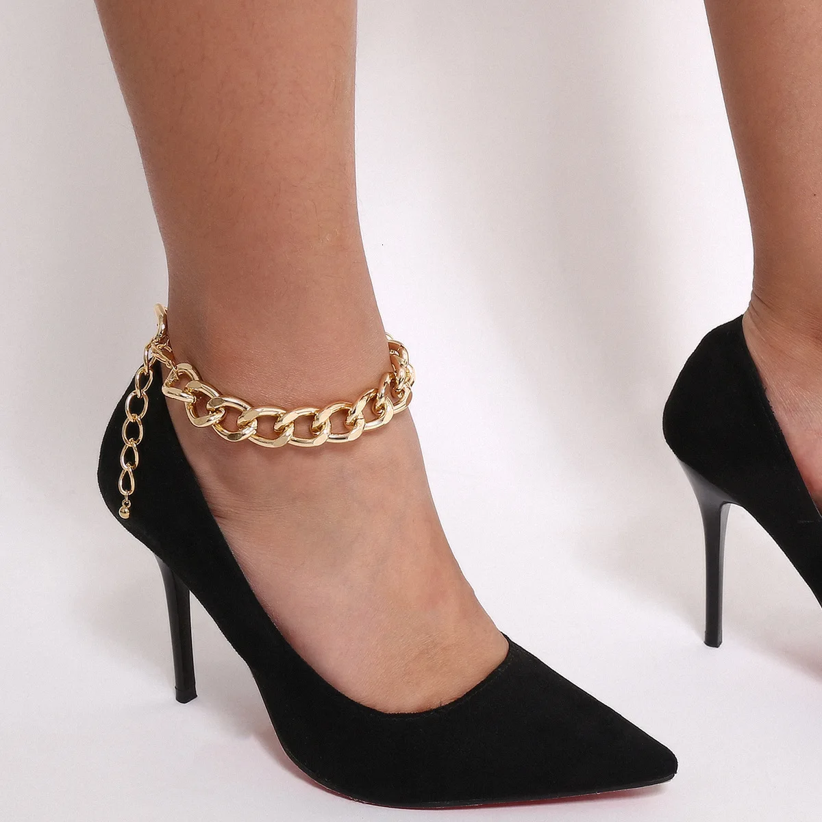 Youvanic Punk Gold Thick Anklet Cuban Link Chain Anklets For Women Sexy Chunky Ankle Bracelet Leg Chain Beach Foot Jewelry 0596 Youvanic Punk Gold Thick Anklet Cuban Link Chain Anklets For Women Sexy Chunky Ankle Bracelet Leg Chain Beach Foot Jewelry 0596