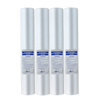 

4pcs 20" Water Purifier 20 Inch 5 Micron Sediment Water Filter Cartridge PP Cotton Filter Water Filter System
