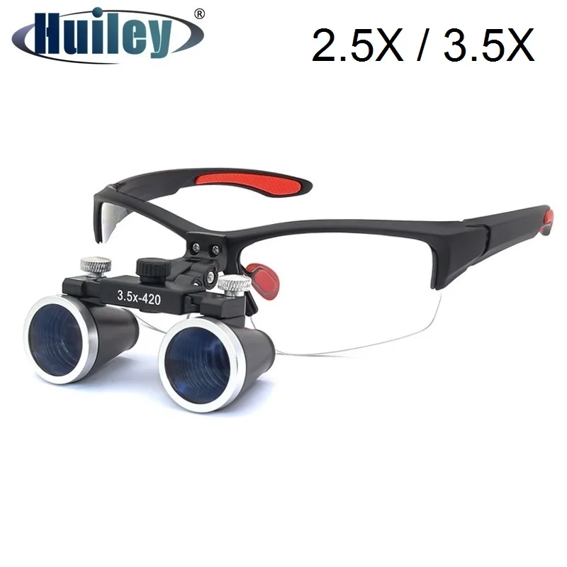 2.5X/3.5X Dental Loupes Binocular Magnifier Ultralight Eyeglasses for