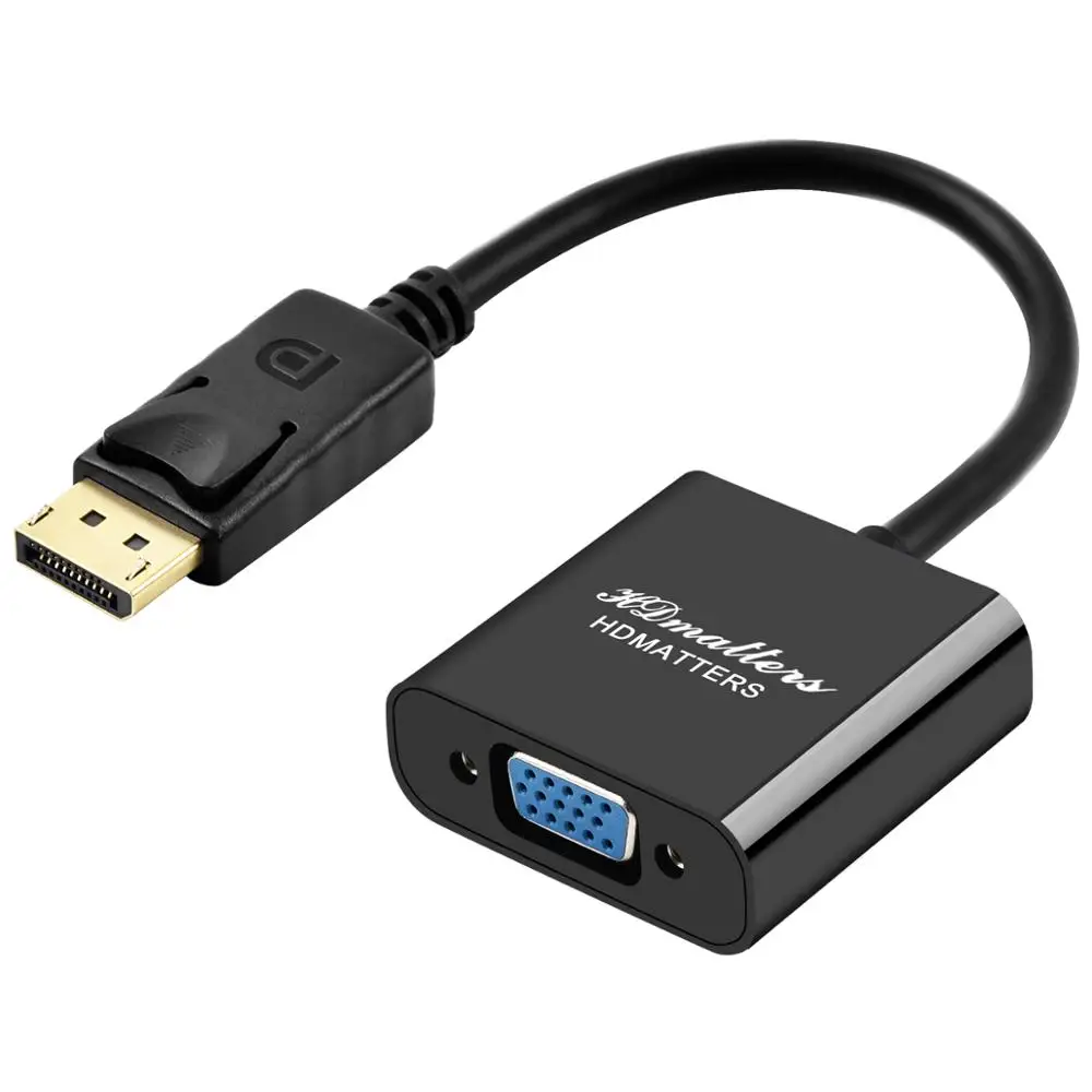 Позолоченный кабель переходник Displayport DP в VGA для ноутбуков HP Dell и VGA|to vga|vga