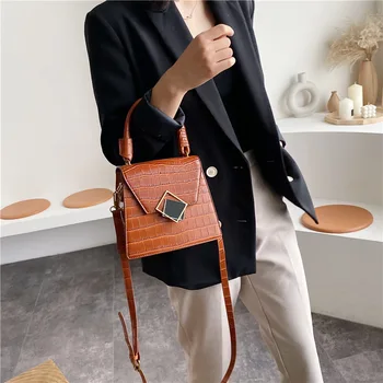 

Fashion New Tote bags High Quality Leather Women's Designer Handbag Crocodile pattern Chain Shoulder Messenger Bag Bolsos Mujer