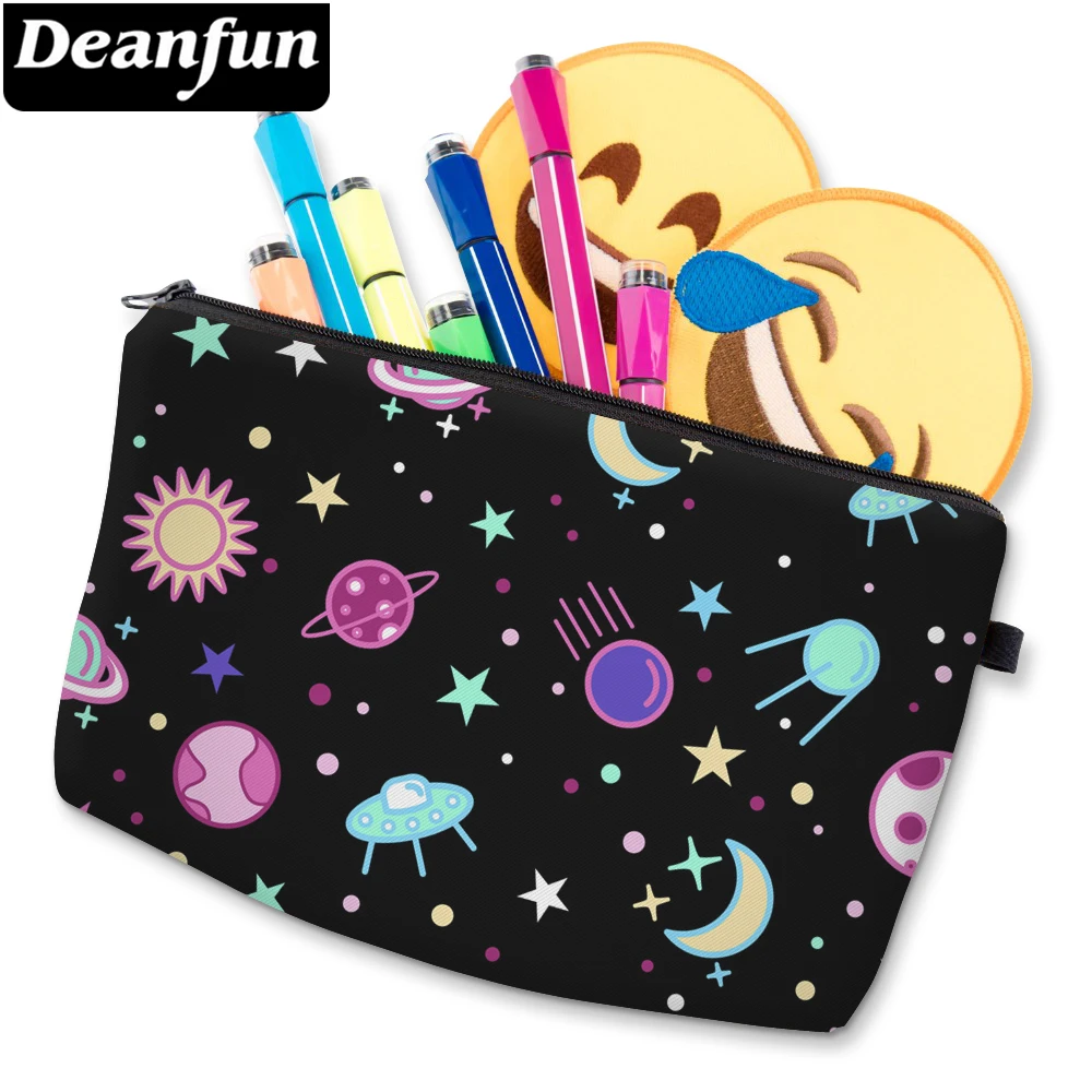 Косметичка Deanfun с 3D принтом звездного неба прочная полиэфирная красивая
