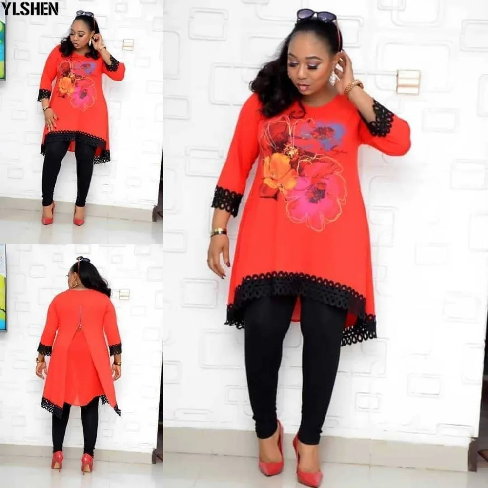 African Dresses for Women 2 Piece Set Dashiki Print Hot Drilling African Clothes Bazin Broder Riche Fashion Robe Africaine Femme 02