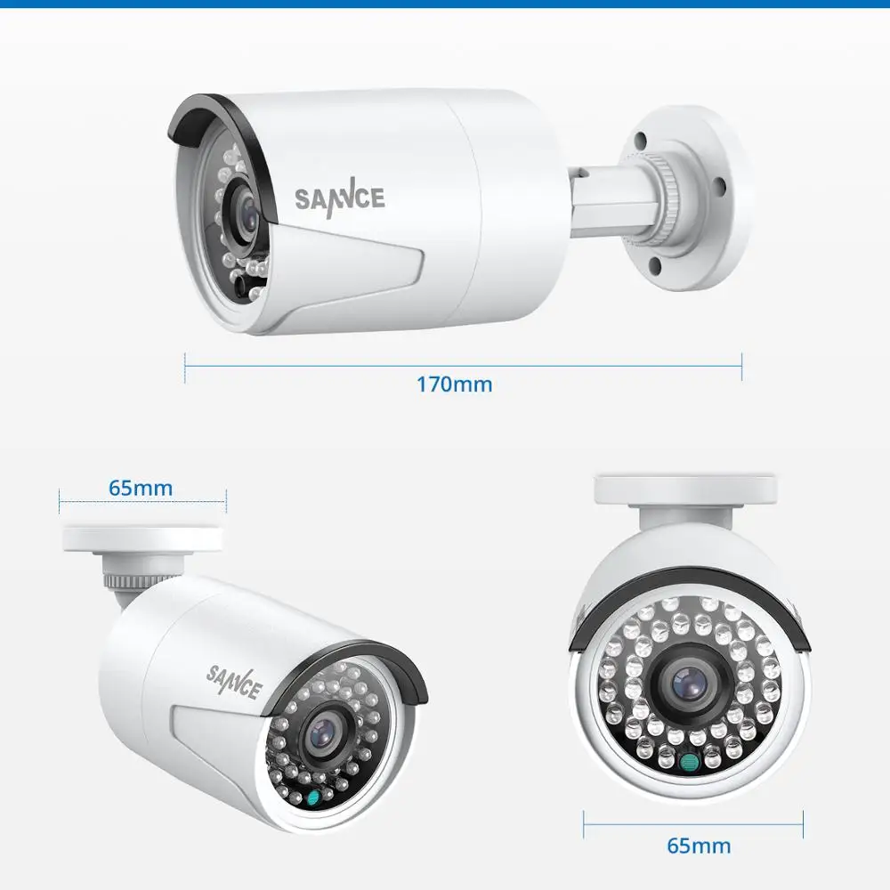 SANNCE 8CH 1080P FHD POE безопасности Системы H.265 5MP NVR с 4X6X8X2 Мп уличная Водонепроницаемая аудио записи IP камеры видеонаблюдения dvr комплект