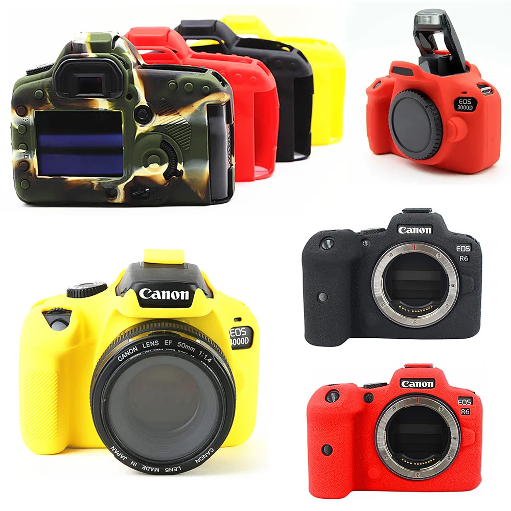 Silicone Armor Skin Case Dslr Camera Bag Cover For Canon Eos R5 R6 M50