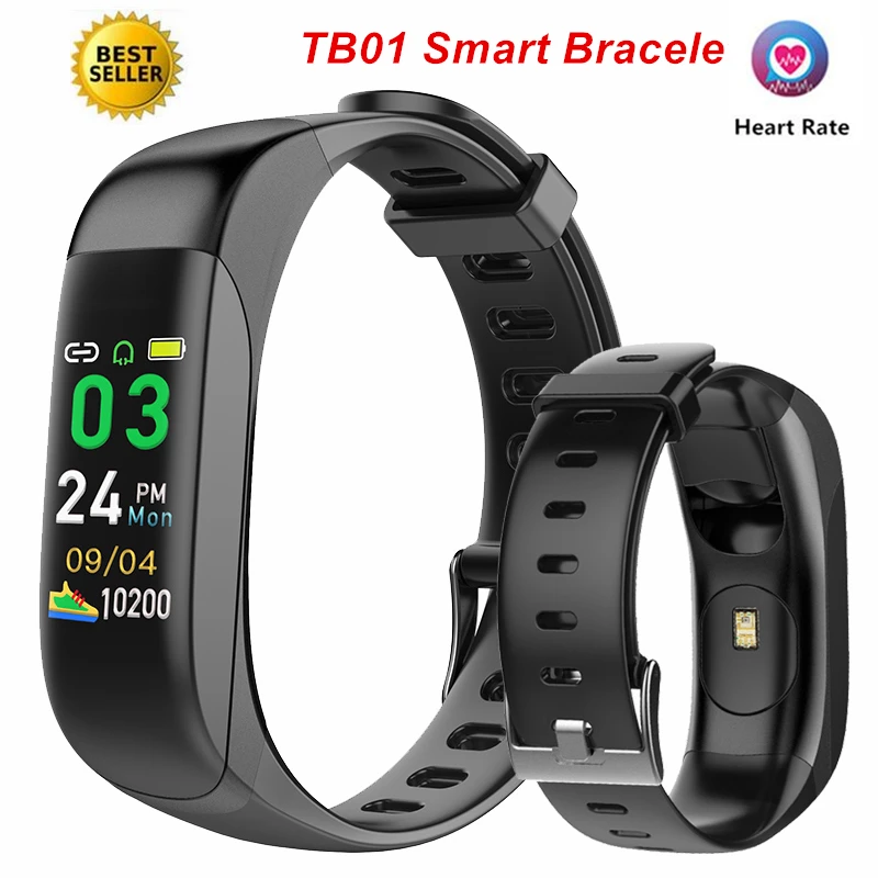 

TB01 Smart Bracelet Bluetooth Call Earphone Smart Band Color Screen Heart Rate Blood Pressure Smart Wristband Fitness Bracelet