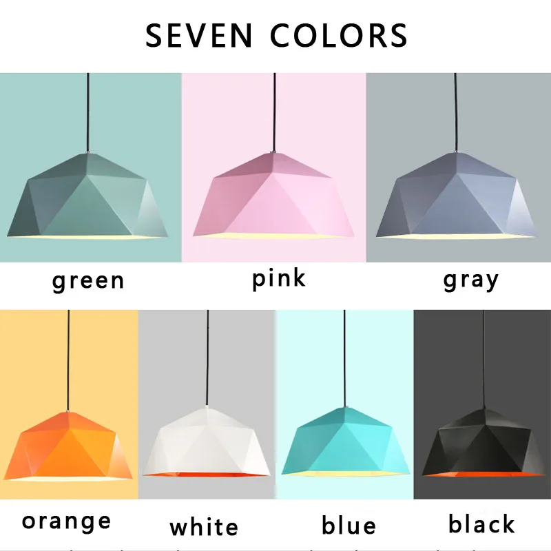 Разноцветный подвесной светильник в скандинавском стиле s лампа винтажном