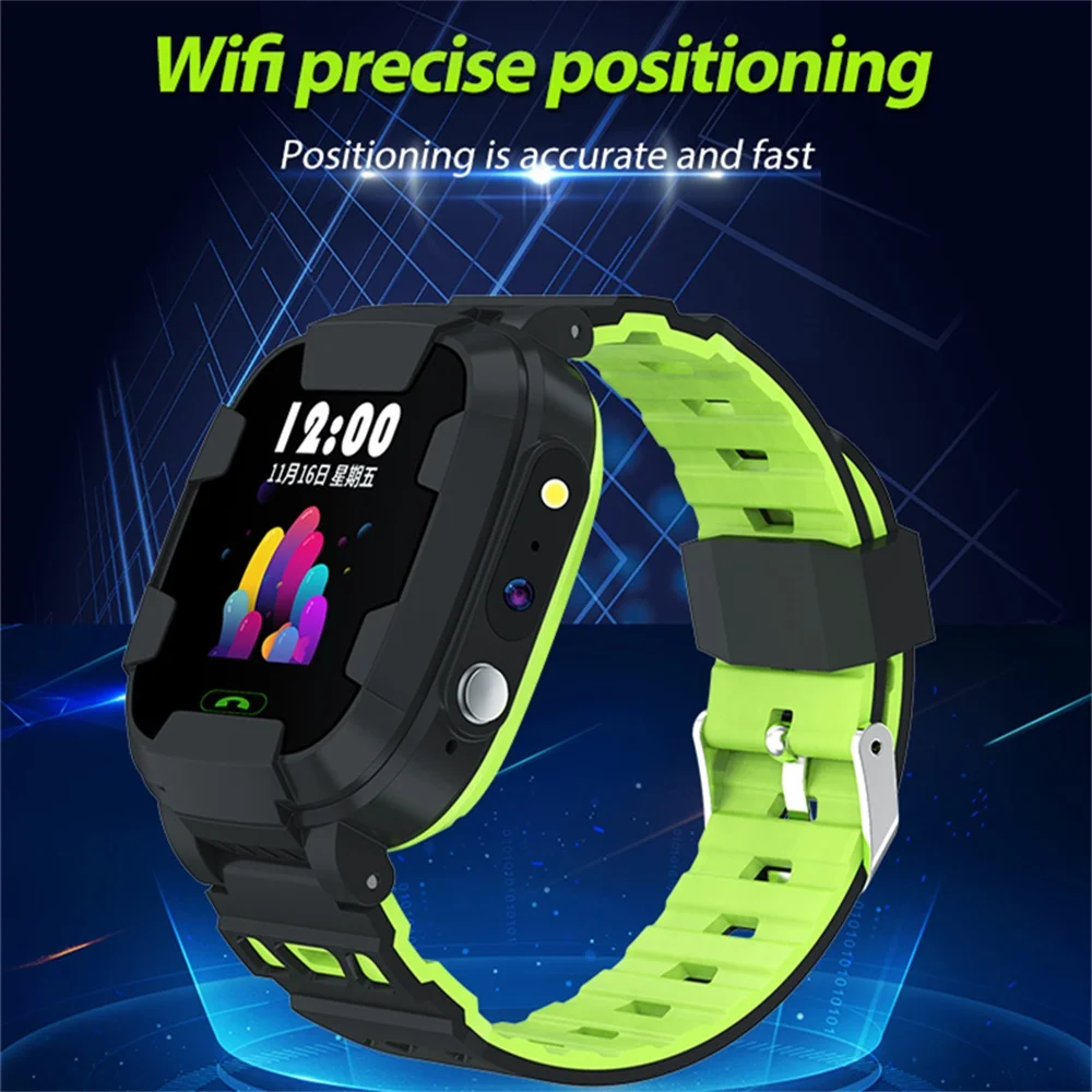 Детские Смарт часы с сим картой Wifi 4G светодиодный светильник