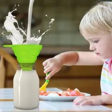 4 шт красочные пластиковые складные телескопические воронки пищевого силикона разделения кухня высокая термостойкость