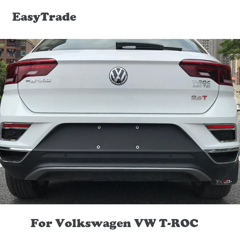 

2pcs Chrome Rear Fog Light Taillight Trim Cover Sticker For Volkswagen VW T-ROC T ROC 2018 2019 Car Accessories