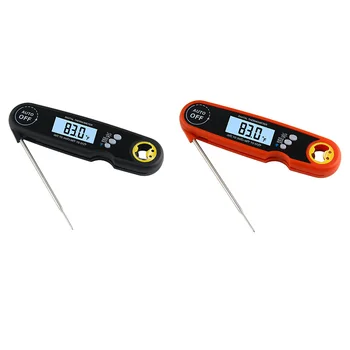 

Digital Meat Thermometer Instant Read Waterproof Kitchen BBQ Grilling Thermometer with Folding Probe and Bottle Opener