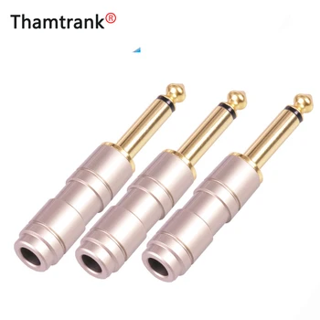 

10pcs/lot 1/4 Mono Plug 6.35mm Male Connector High Quality Speaker Microphone Plug 6.3mm Wire Connector Wholesales