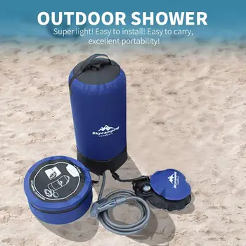 

with Foot Pump 11L Solar Energy Shower Bag Outdoor Shower Bag Heated Shower Bag Fold Field Survival Camp Bath Hot Water Hiking