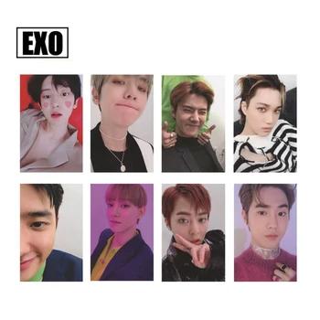 

8pcs/set K-POP EXO New Album LOVE SHOT Photo Card Self Made Paper Lomo Card For Fans Gift Collection