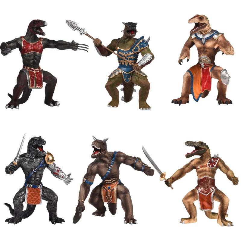 

Cross Border New Style Solid Dinosaur Warrior Simulated Dinosaur Models Toy Dinosaur People Educational Dinosaur Toy Decoration