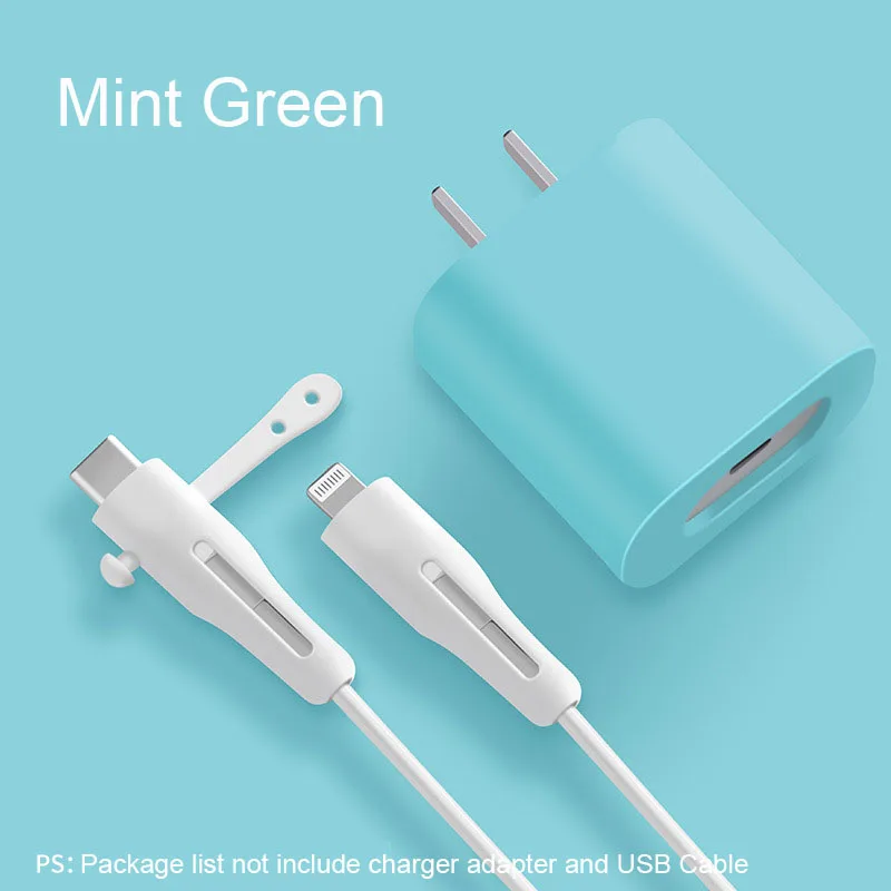 Cable Protector For iPhone 12 Fast Charging 18/20W Charger Head Protector USB Data Cable Line Protection Sleeve Cable Protective usb transfer cable Cables & Adapters