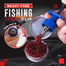 

Fishing Bait Lures Clamp Clip for Red Worm Earthworm Bloodworm Granular Bait Chum Messy-Free Fishing Supplies Accessories Tool