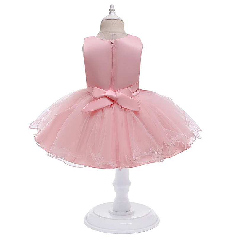 Baby Girl Wedding Bridesmaid Dress Children’s Festive Princess Floral Dresses For Birthday Party Custome Ball Gown Clothes