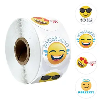 

1500pcs School stickers 1 inch Round Children's Label Stickers Rolls Stationery Stickers