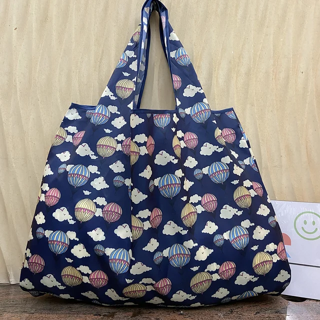 Large Size Reusable Shopping Bag Grocery Bag Oxford Cloth Environmental Protection Bag Travel Shoulder Bag Lady's Tote Bag 22007